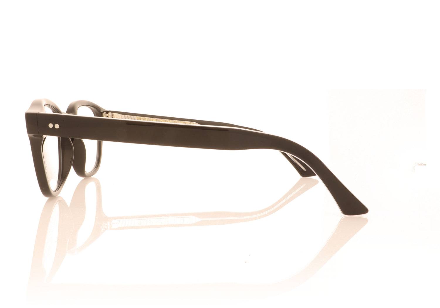 Cutler and Gross 1380 01 Black Glasses - Side
