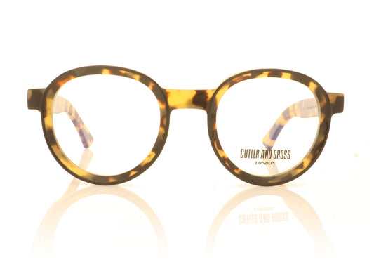 Cutler and Gross 1384 03 Black on Camoflage Glasses - Front