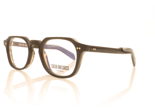 Cutler and Gross GR03 01 Black Glasses - Angle