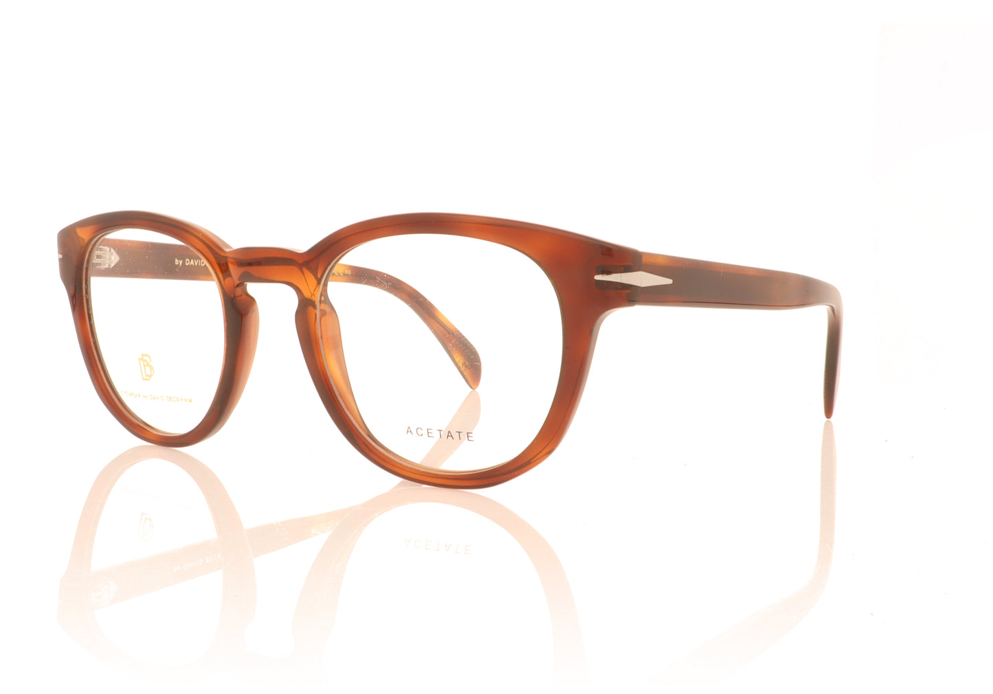 David Beckham DB 1052 WR9 Brown Havana Glasses - Angle