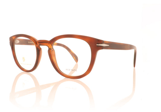 David Beckham DB 1052 WR9 Brown Havana Glasses - Angle