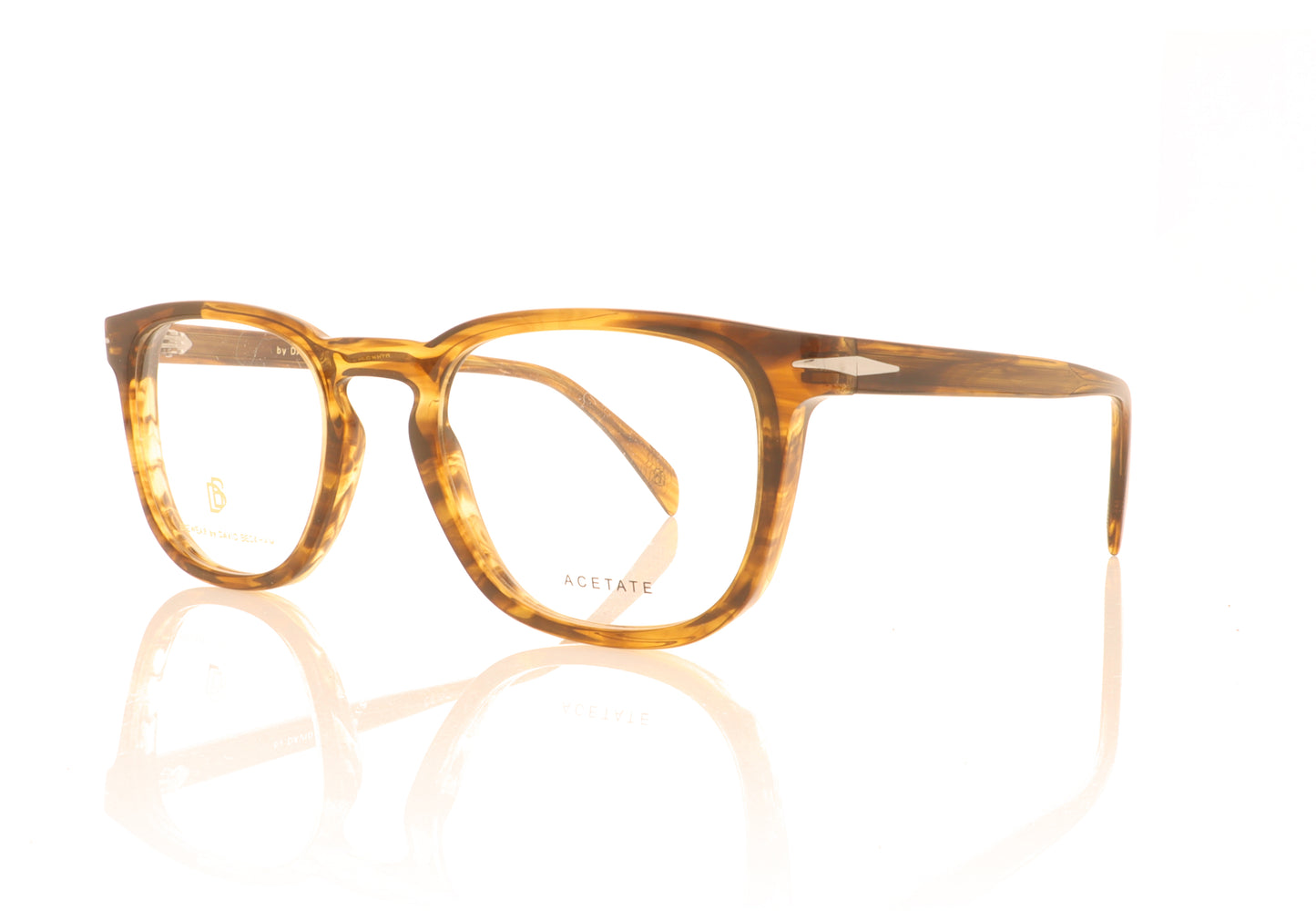David Beckham DB 7022 WR9 Brown Havana Glasses - Angle