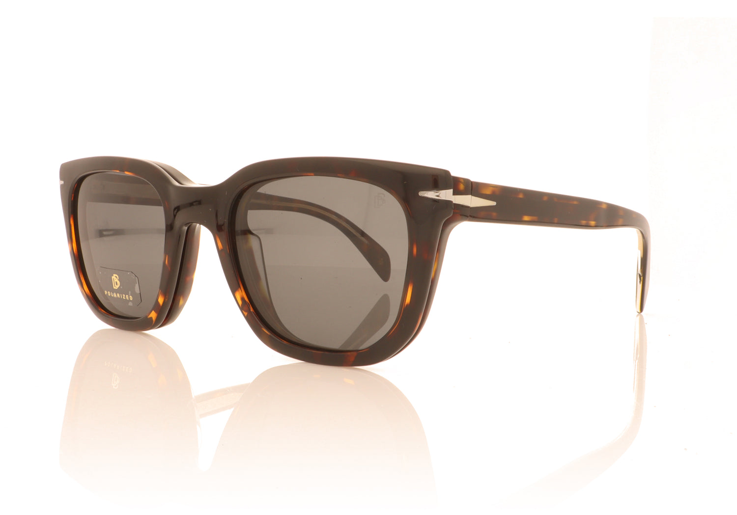 David Beckham DB 7043/CS 86 Havana Sunglasses - Angle