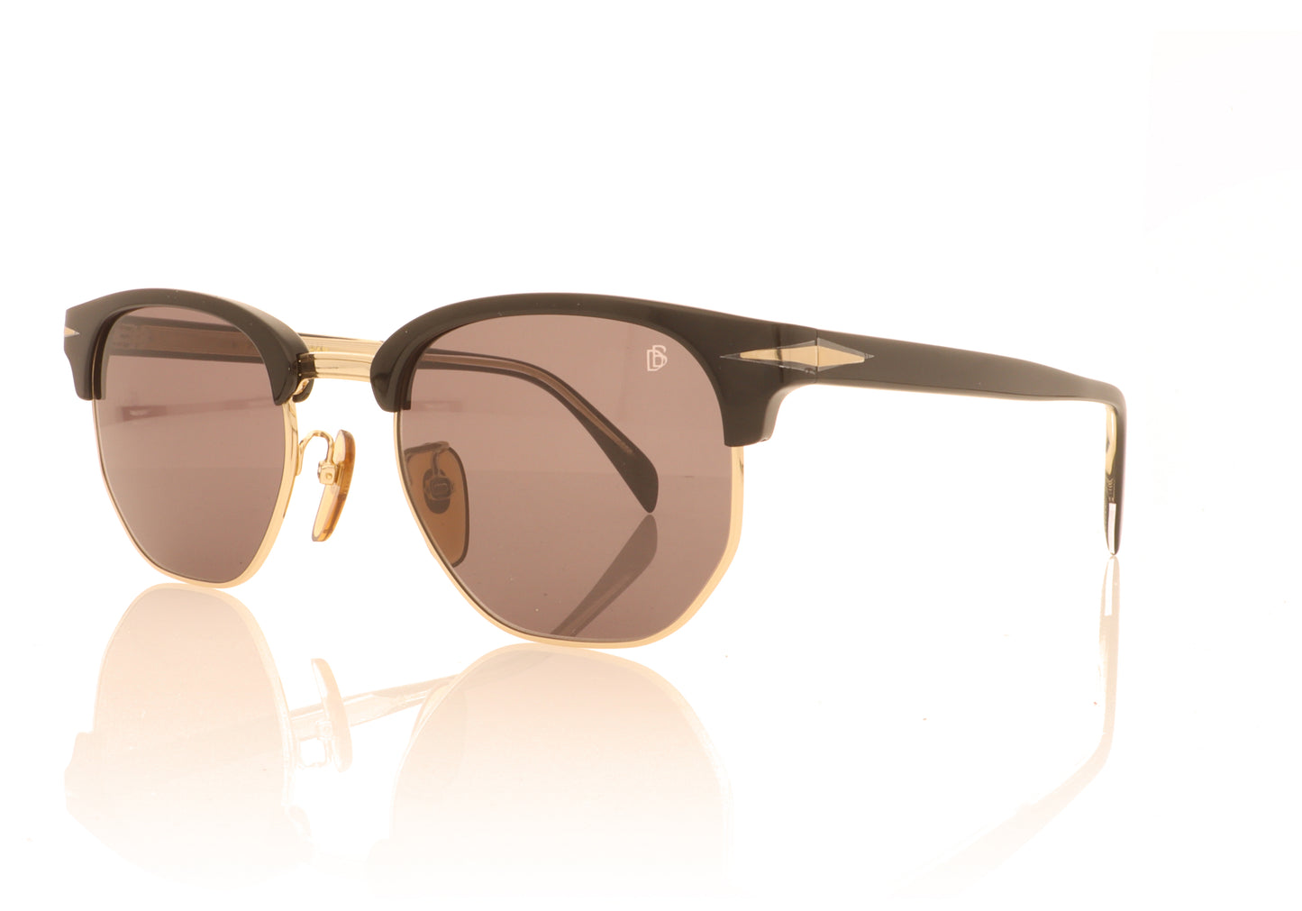 David Beckham DB 1002/S 2M2 Black Gold Sunglasses - Angle