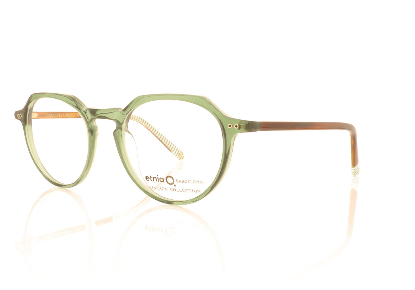 Etnia Barcelona Sellers GRHV Green Glasses - Angle