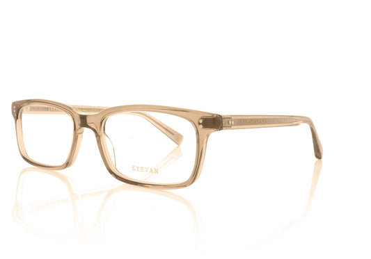 Eyevan 7285 Frey-E SMK Smoked Grey Glasses - Angle