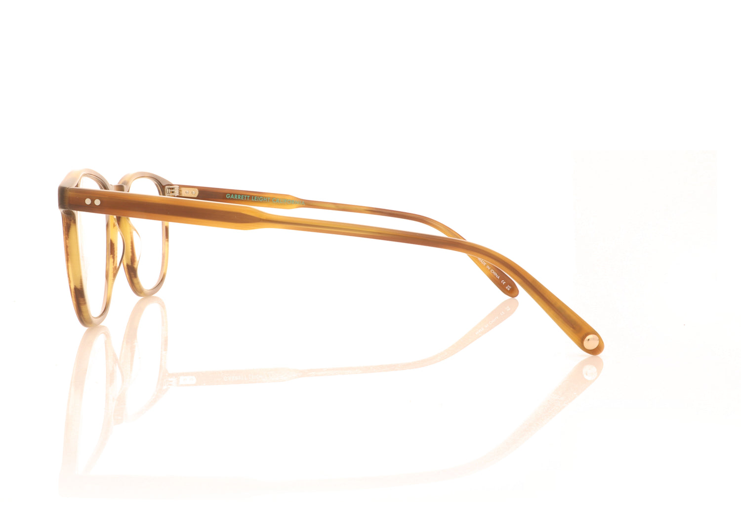 Garrett Leight Brooks 1002 BIO BTO Blonde Tortoise Glasses - Side