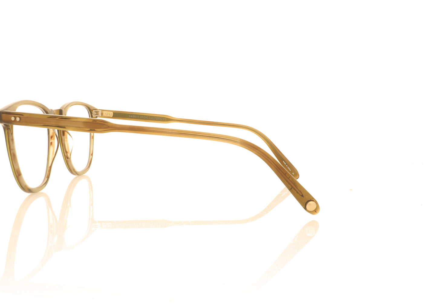 Garrett Leight Brooks OT Olive Tortoise Glasses - Side