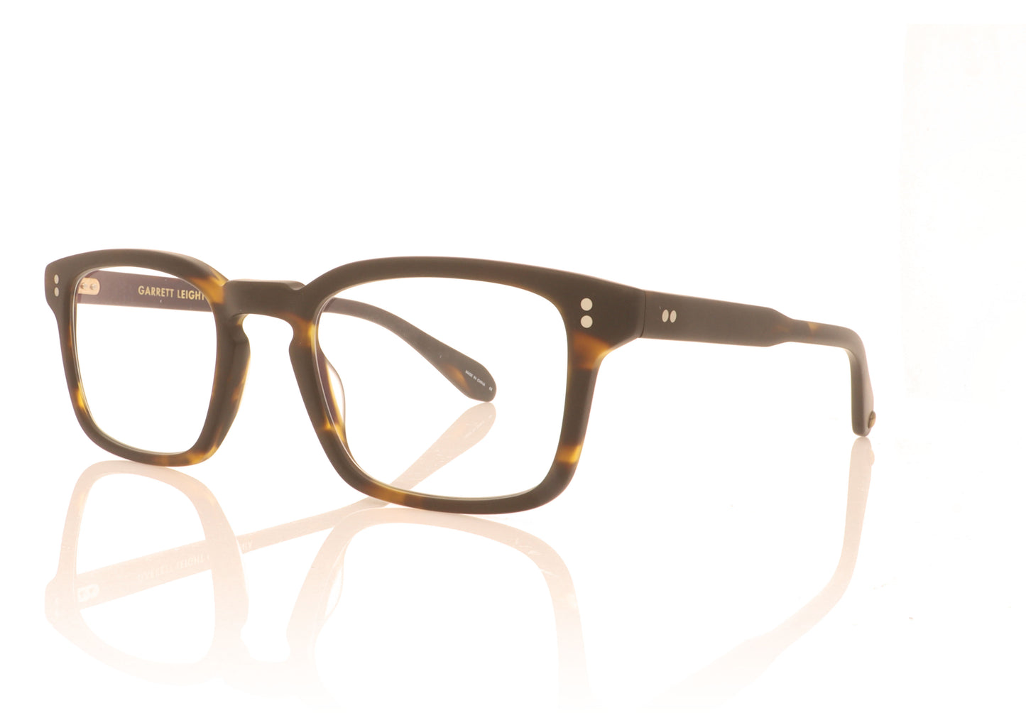 Garrett Leight Dimmick MCOFT Matte Coffee Glasses - Angle