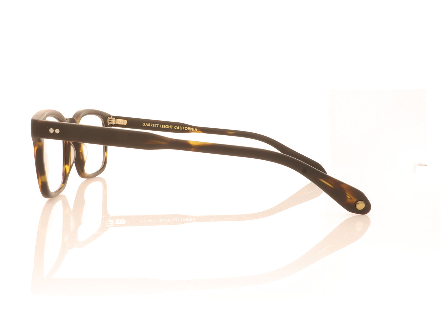 Garrett Leight Dimmick MCOFT Matte Coffee Glasses - Side