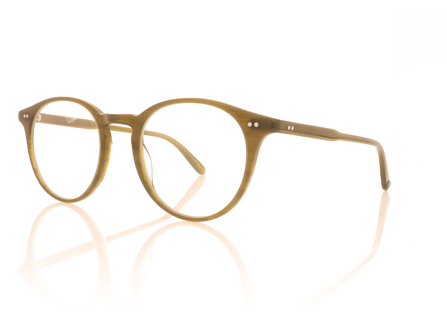 Garrett Leight Clune OLV Olive Glasses - Angle