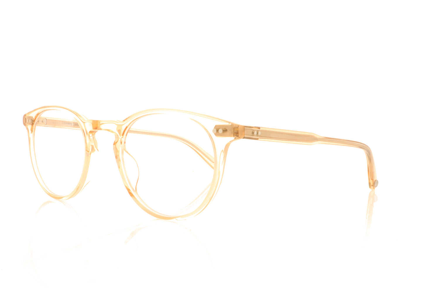 Garrett Leight Winward 1050 PCY Pink Crystal Glasses - Angle