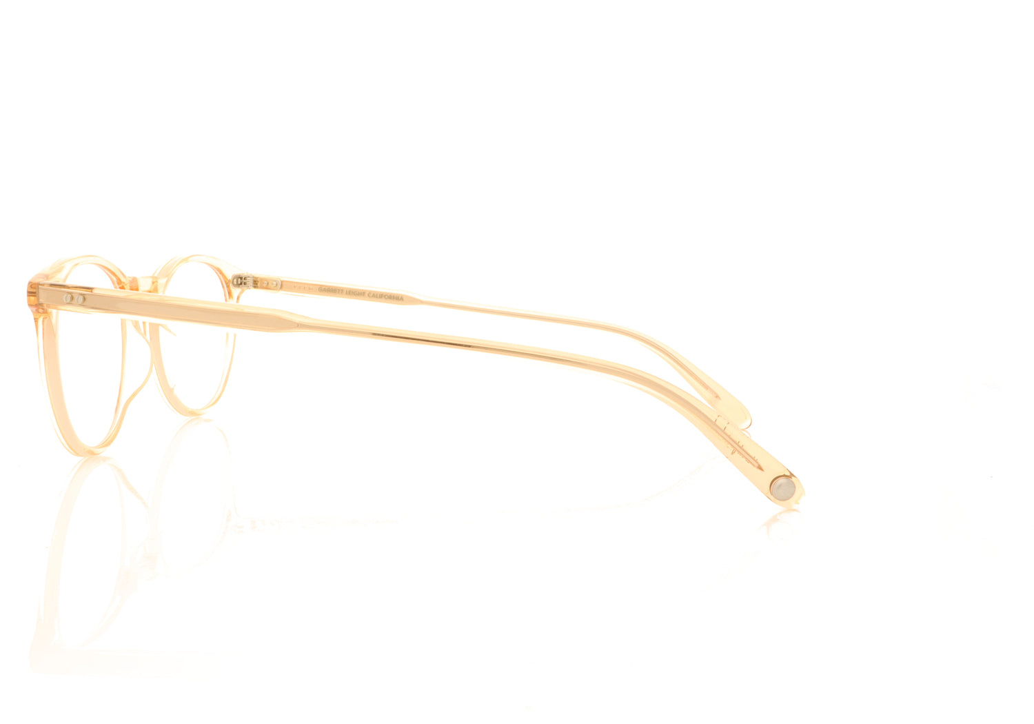 Garrett Leight Winward 1050 PCY Pink Crystal Glasses - Side