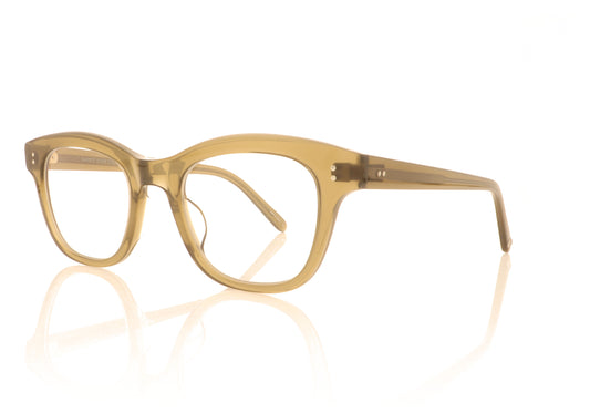 Garrett Leight Glyndon 1090 OLIO Olive Glasses - Angle
