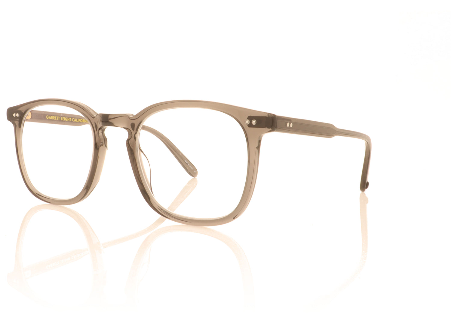 Garrett Leight Ruskin Eco CHR Charcoal Glasses - Angle