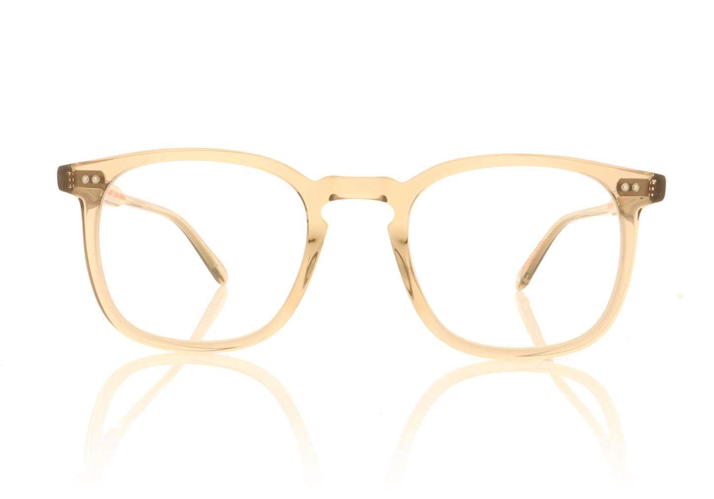 Garrett Leight Ruskin Eco OLVCR Olive Crystal Glasses - Front