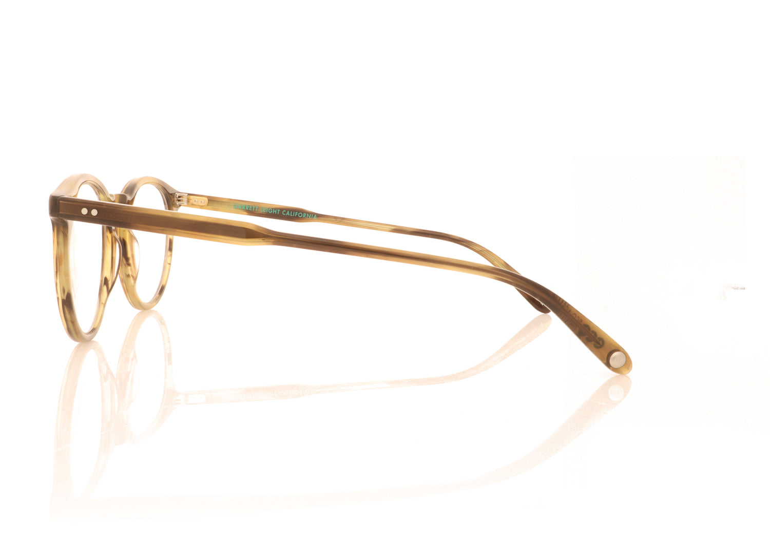 Garrett Leight Carlton Eco AT Army Tortoise Glasses - Side
