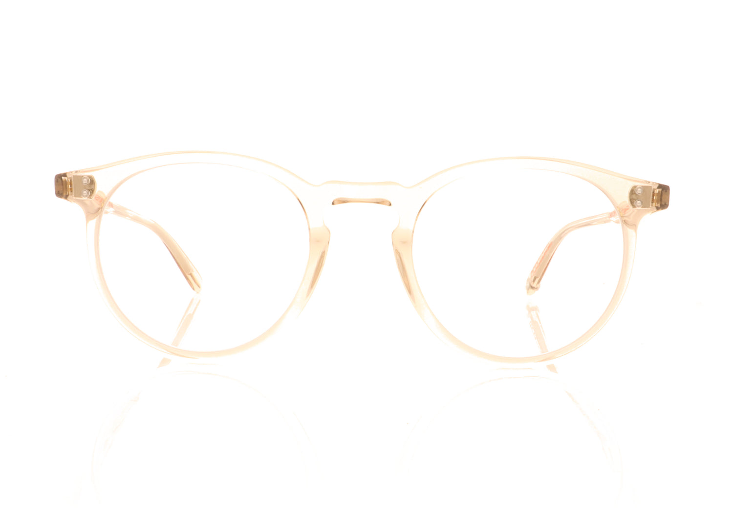 Garrett Leight Carlton Eco BGECR Beige Crystal Glasses - Front