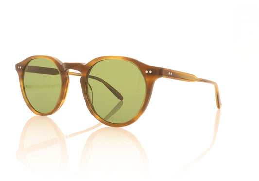Garrett Leight Royce Saddle Tortoise SDT Sunglasses - Angle