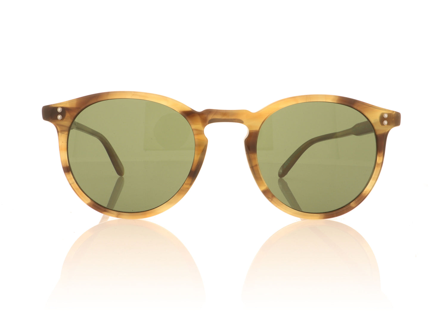 Garrett Leight Carlton Eco AT Army Tortoise Sunglasses - Front