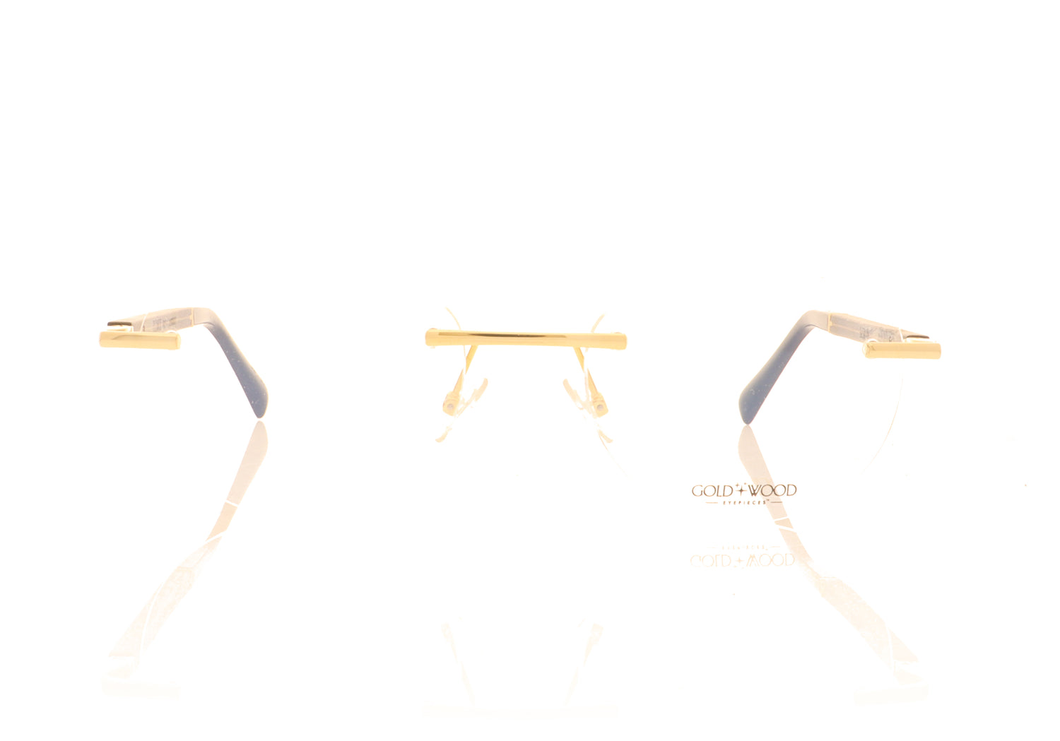 Gold & Wood AP106 06-6 Gold Glasses - Front