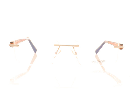 Gold & Wood Atlas 02.A05 Orange Glasses - Front