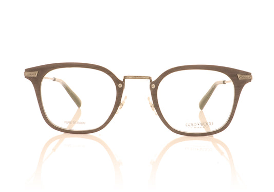 Gold & Wood Bora 1.01 Antic Silver  Glasses - Front