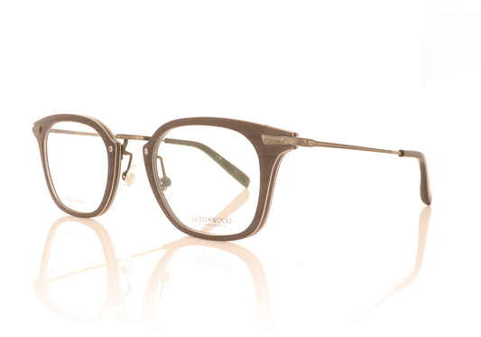 Gold & Wood Bora 1.01 Antic Silver  Glasses - Angle