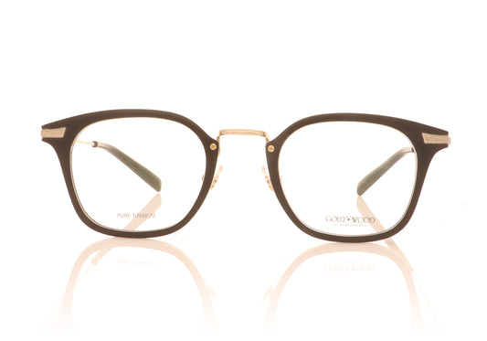 Gold & Wood Bora 1.03 Champagne Gold - Tanganyika wood Glasses - Front