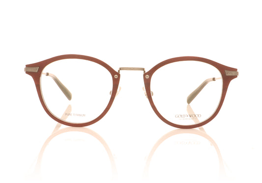 Gold & Wood Bora 2.04 Brushed ruthenium Glasses - Front
