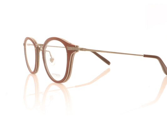 Gold & Wood Bora 2.04 Brushed ruthenium  Glasses - Angle