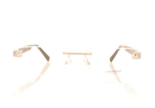 Gold & Wood Cosmos 01 A01 Dark Wood Glasses - Front