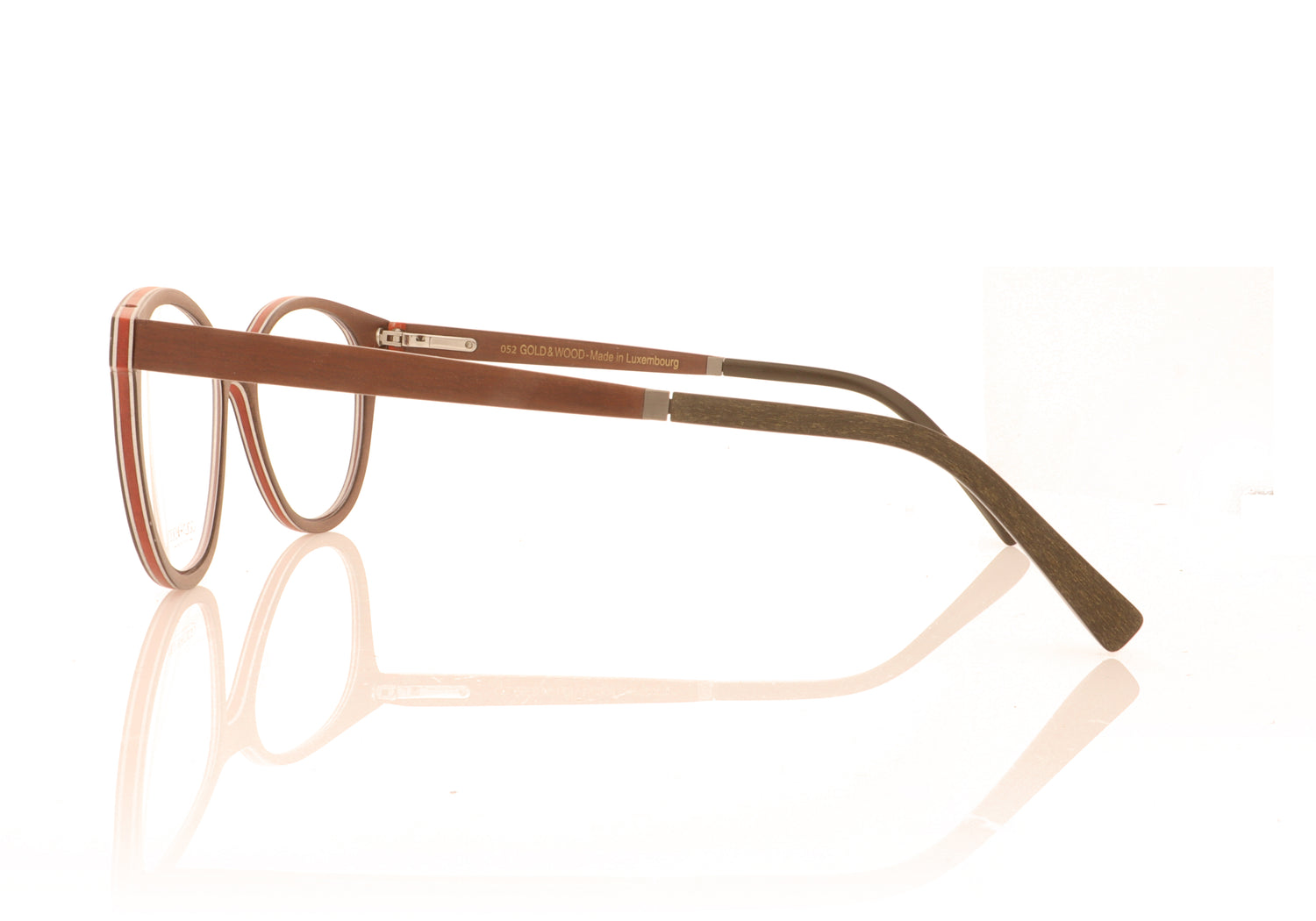 Gold & Wood Giulia 1.01 Brown  Glasses - Side