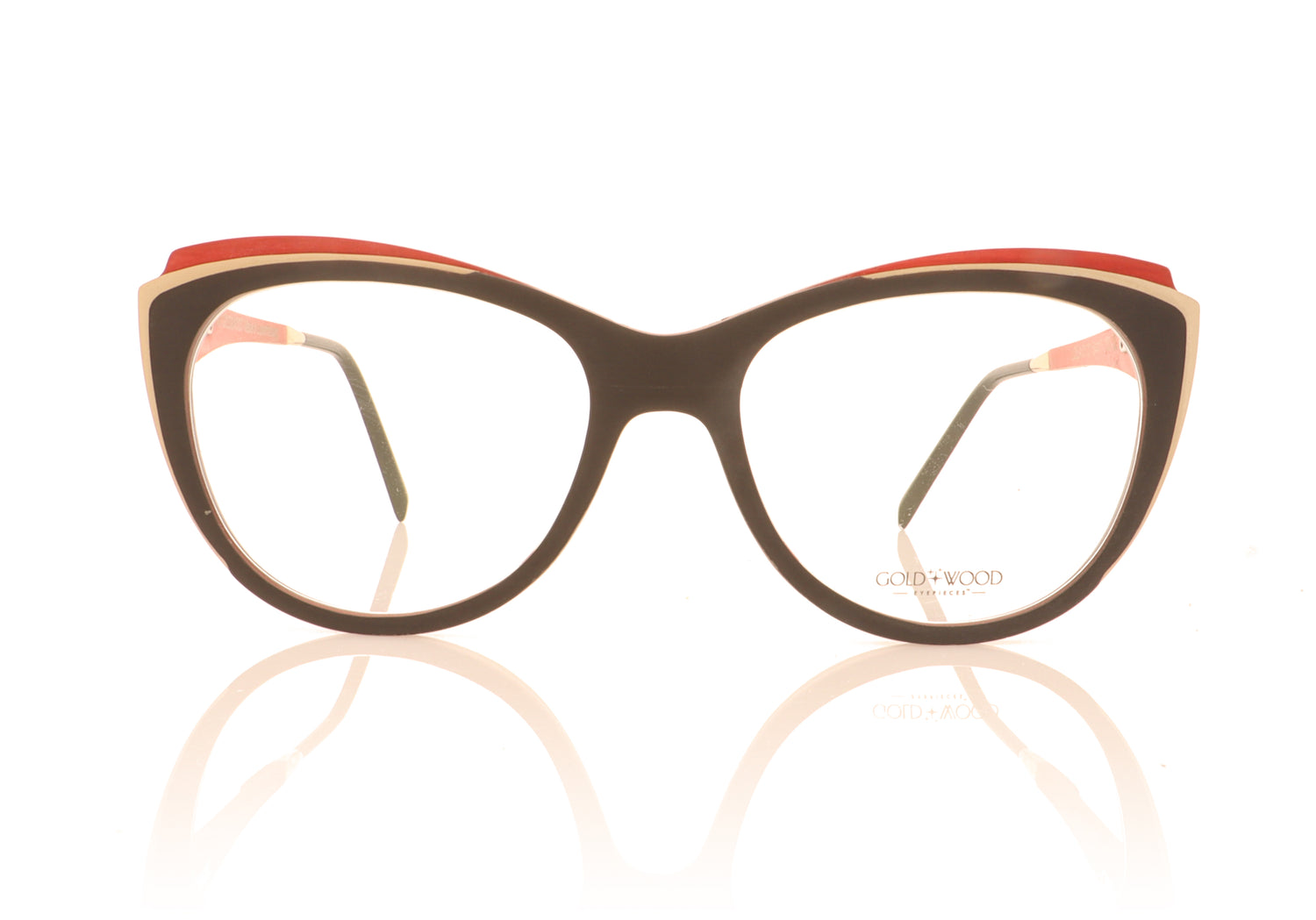 Gold & Wood Lola 01-01 Ebony tanganyika Glasses - Front