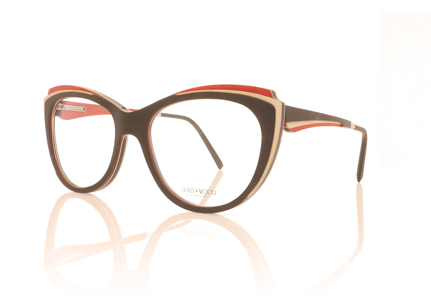 Gold & Wood Lola 01-01 Ebony tanganyika Glasses - Angle