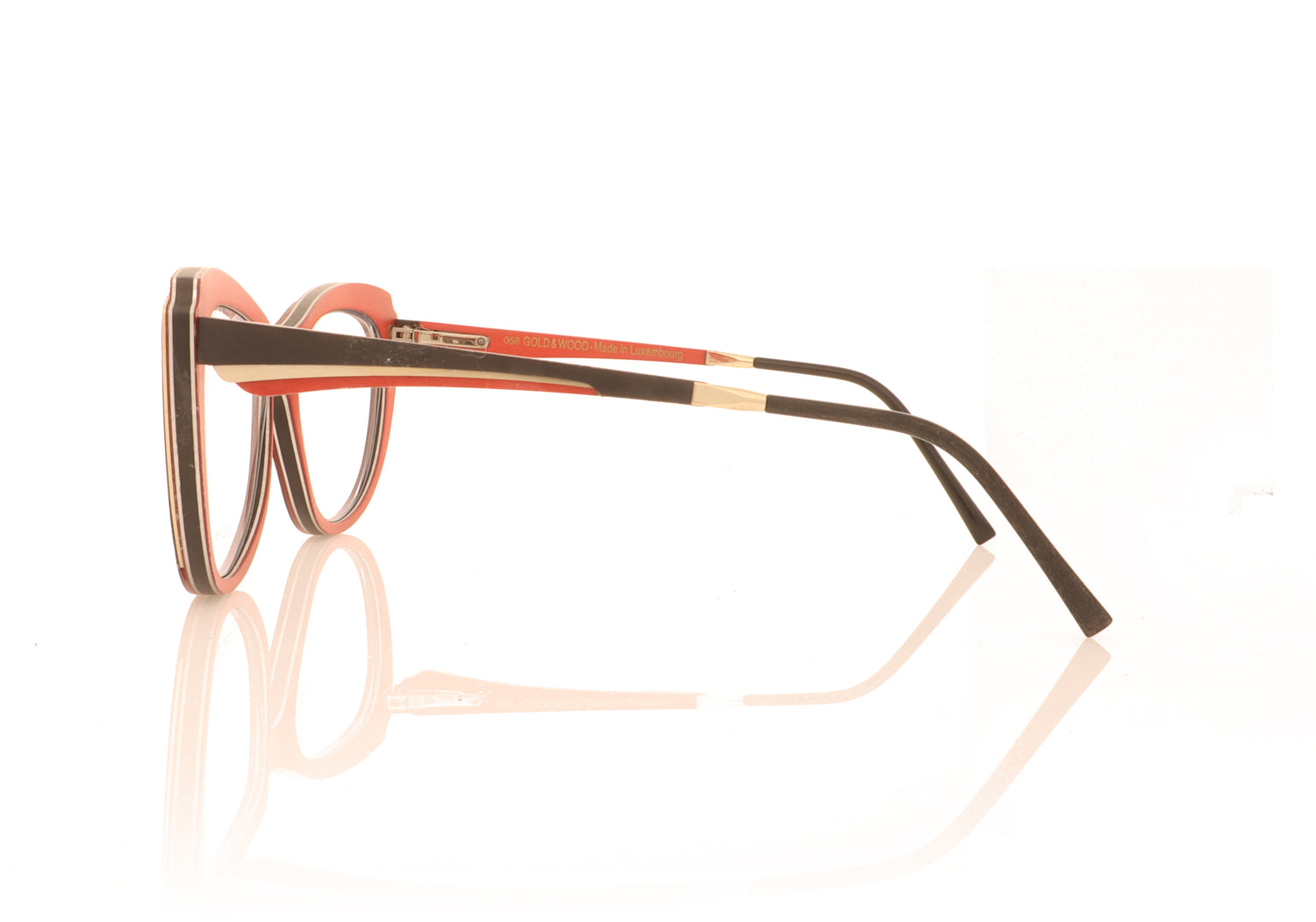 Gold & Wood Lola 01-01 Ebony tanganyika Glasses - Side