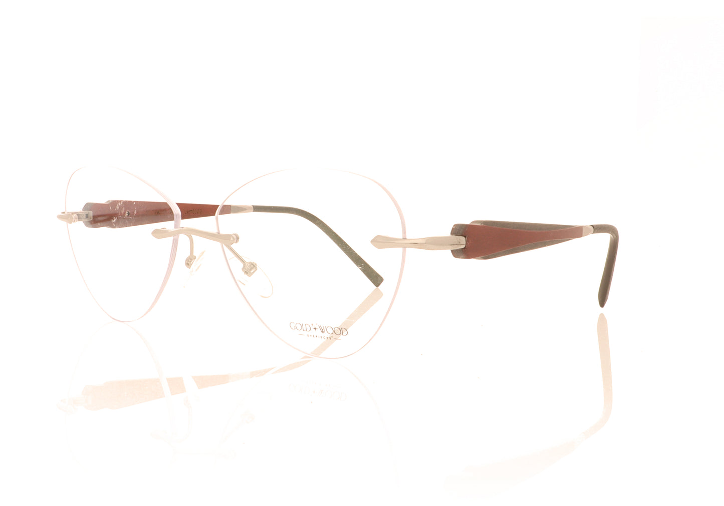 Gold & Wood Luna 03-27 Shiny ruthenium  Glasses - Angle