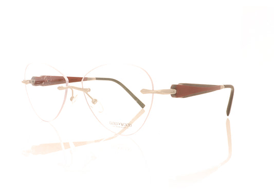 Gold & Wood Luna 03-27 Shiny ruthenium Glasses - Angle