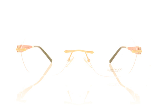 Gold & Wood Luna 5 Shiny rose gold Glasses - Front