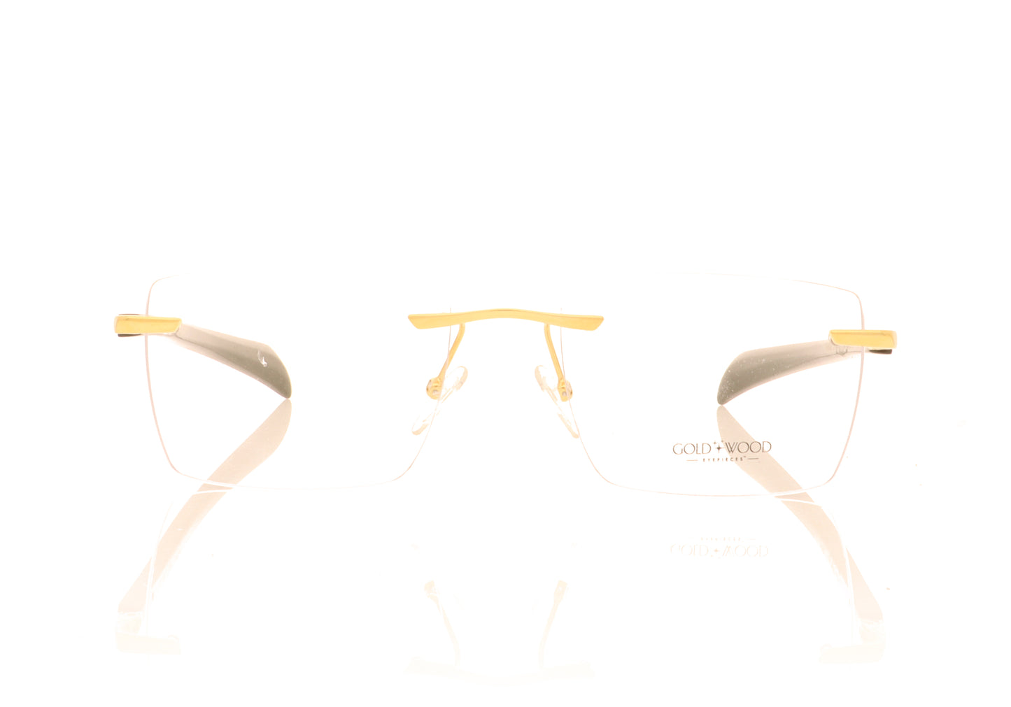 Gold & Wood Mercure 12-16 Shiny palladium  Glasses - Front