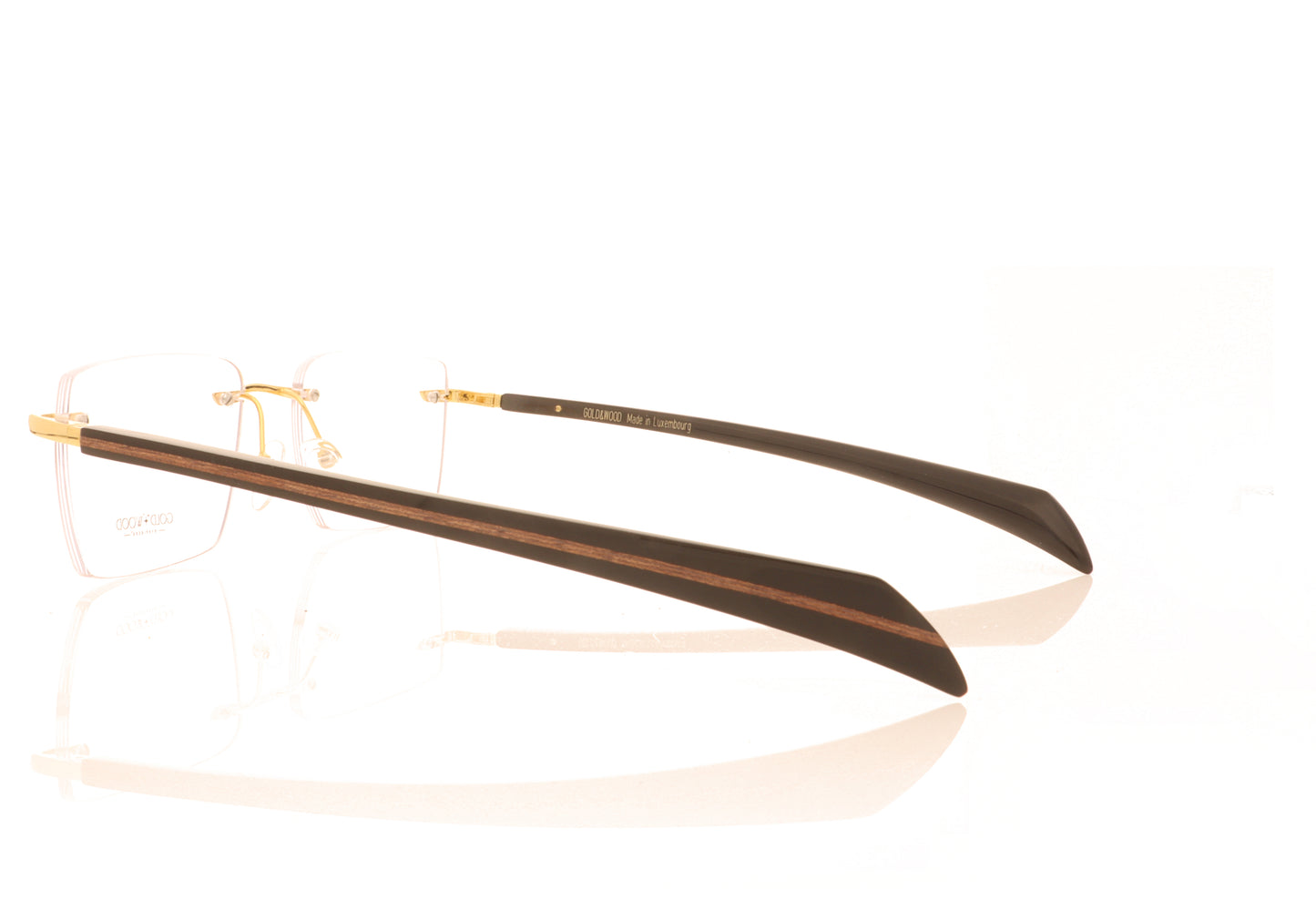 Gold & Wood Mercure 12-16 Shiny palladium  Glasses - Side