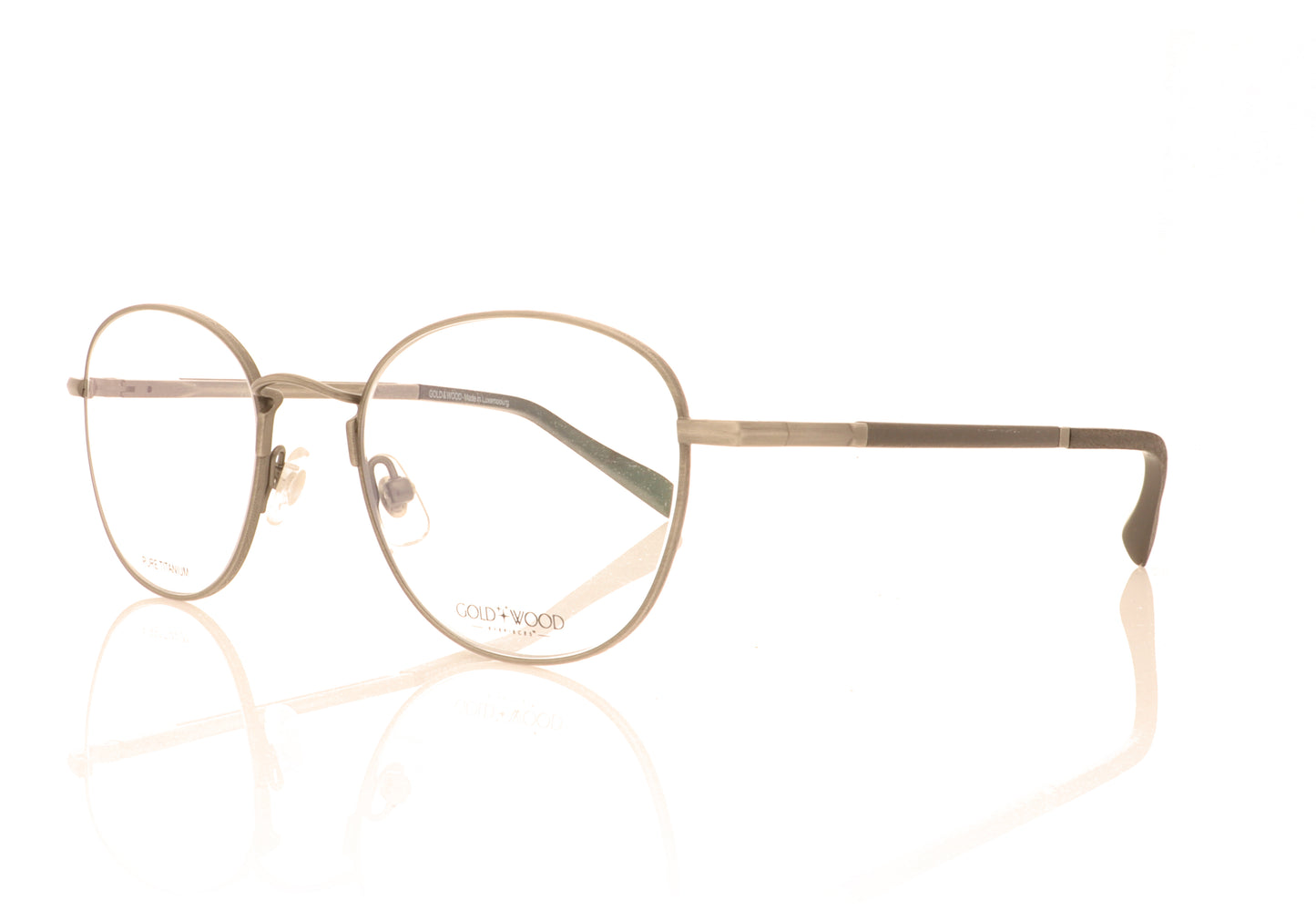 Gold & Wood Orsay 01-01 Antique Silver Glasses - Angle