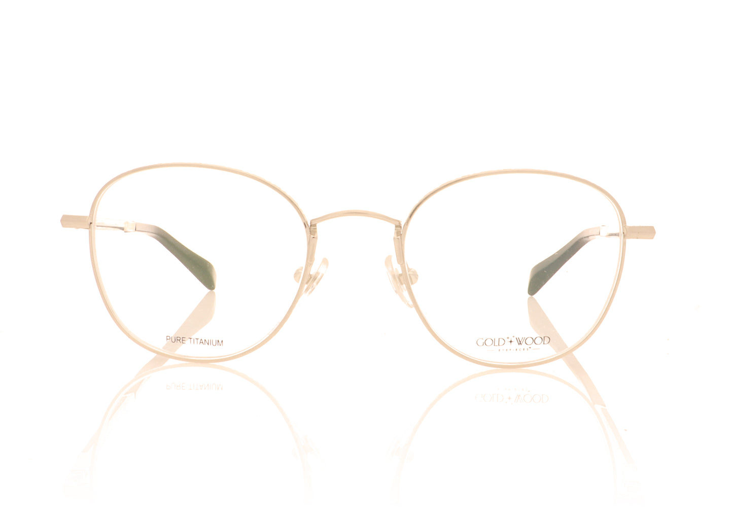 Gold & Wood Orsay 01-03 Antique Silver Glasses - Front