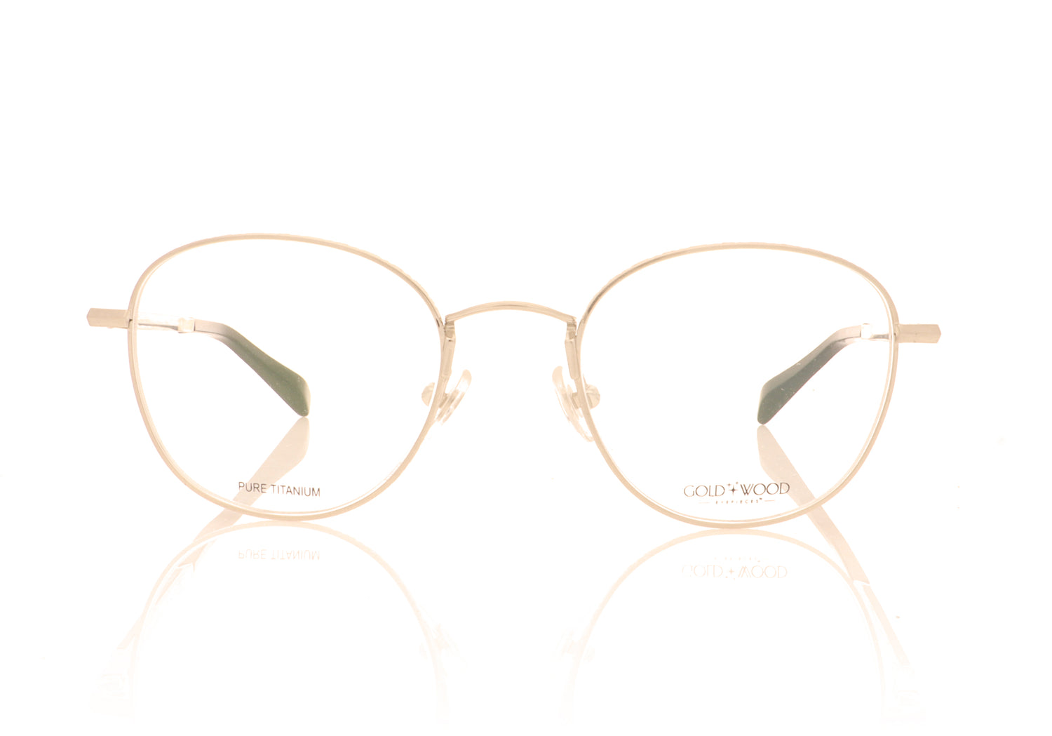 Gold & Wood Orsay 01-03 Antique Silver Glasses - Front