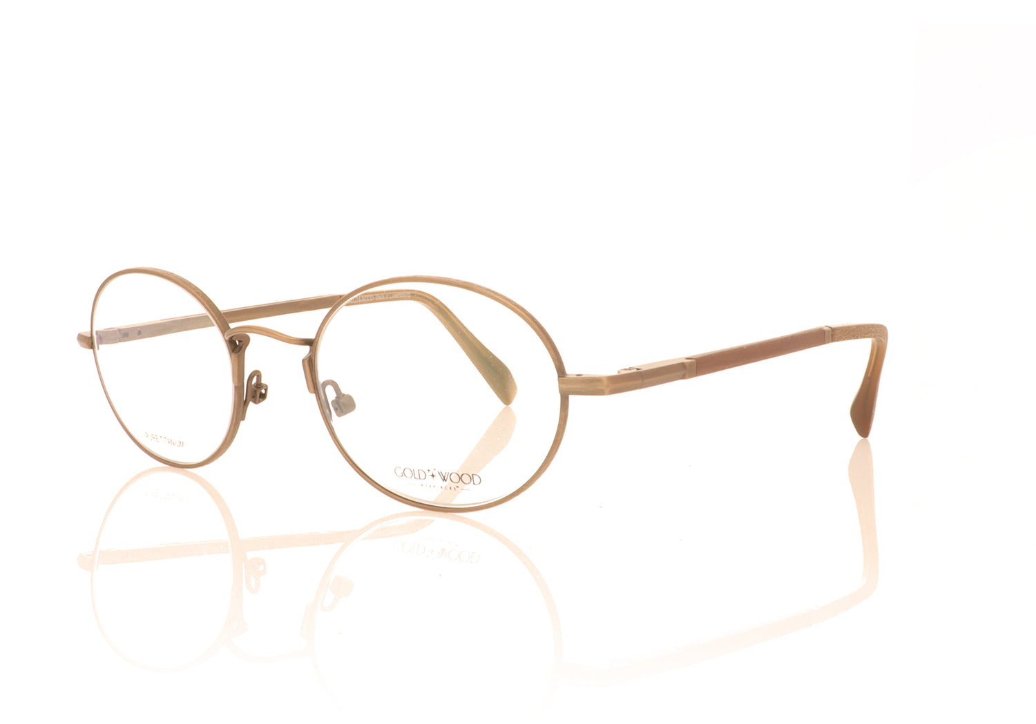 Gold & Wood Orsay 03-02 Anique Brown Glasses - Angle
