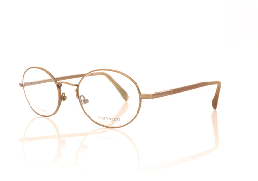 Gold & Wood Orsay 03-02 Anique Brown Glasses - Angle