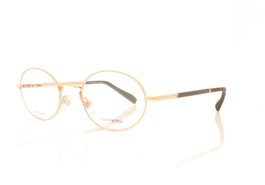 Gold & Wood Orsay 3.03 Champagne Gold Glasses - Angle