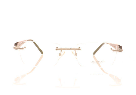 Gold & Wood Ravi 06-27 Mauve Glasses - Front