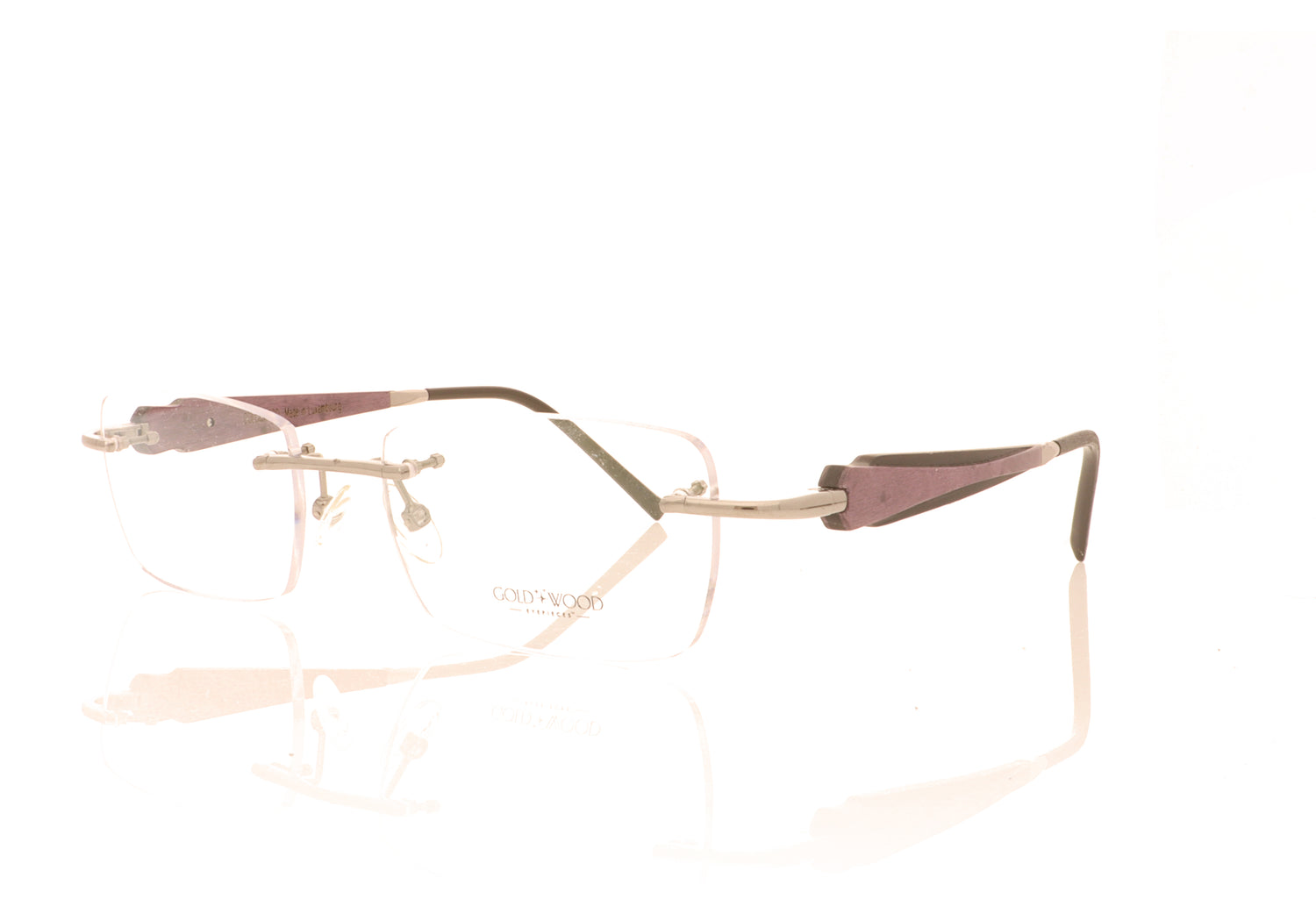 Gold & Wood Ravi 06-27 Mauve Glasses - Angle