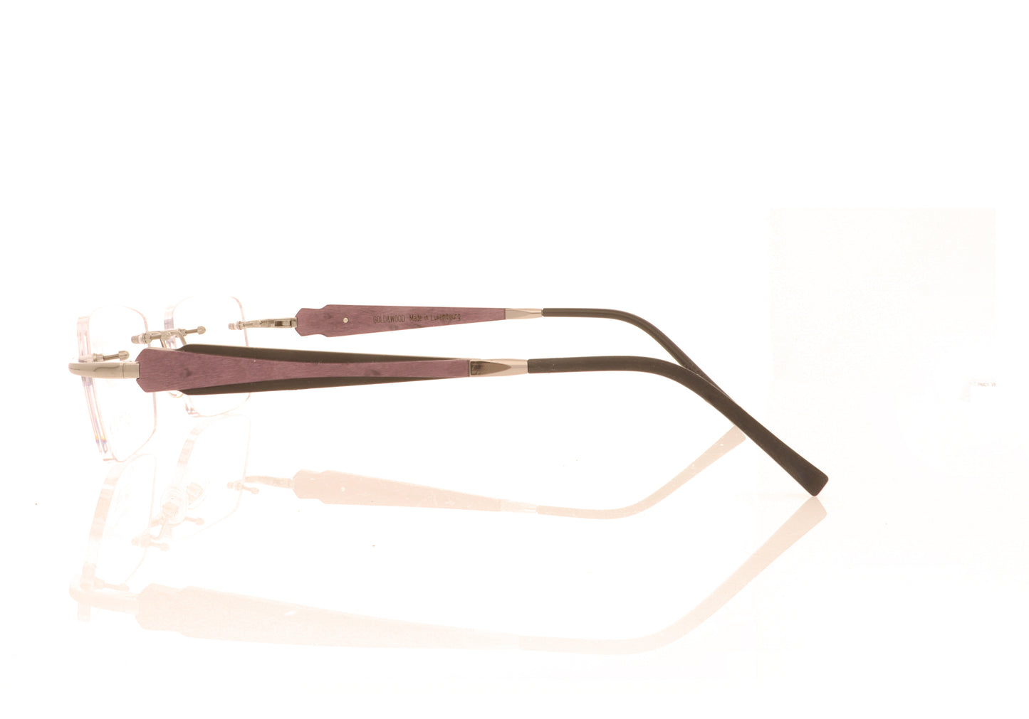 Gold & Wood Ravi 06-27 Mauve Glasses - Side